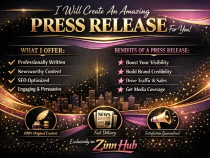 create an amazing press release for you