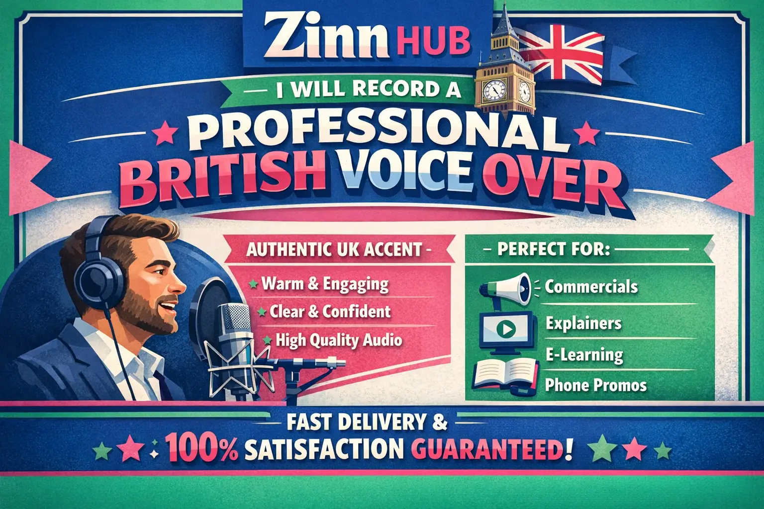 Record A Professional Male British Voice Over 1 Record A Professional Male British Voice Over