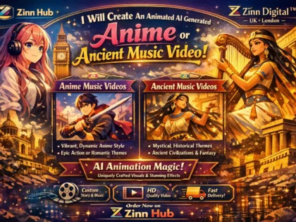 Create An Animated Ai Generated Anime Or Ancient Music Video