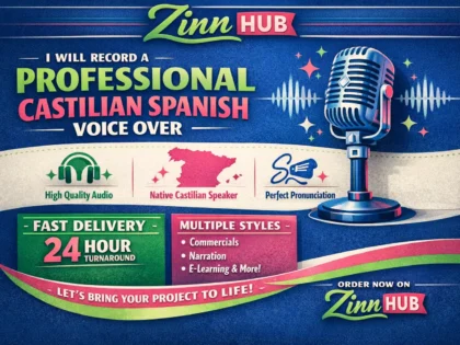 record a professional male castilian spanish voice over