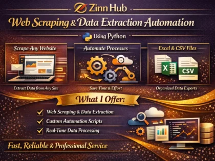 do web scraping data extraction automation using python
