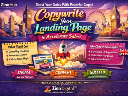 Copywrite your landing page to accelerate sales with Zinn Digital ™