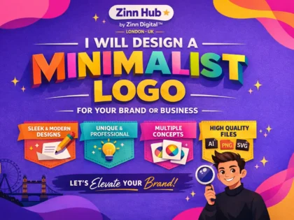 I will design a minimalist logo for your brand or business