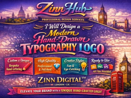 Design a modern and unique hand-drawn typography logo