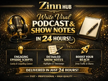 write a viral podcast and show notes in 24 hours