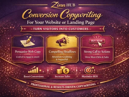 do conversion copywriting for your website or landing page