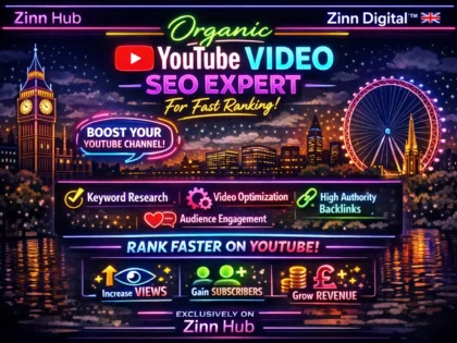 Organic Youtube Video Seo Expert For Fast Ranking - Zinn Digital ™ 2 Organic Youtube Video Seo Expert For Fast Ranking - Zinn Digital ™