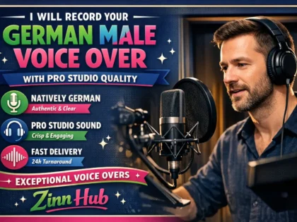 record your german male voice over with pro studio quality