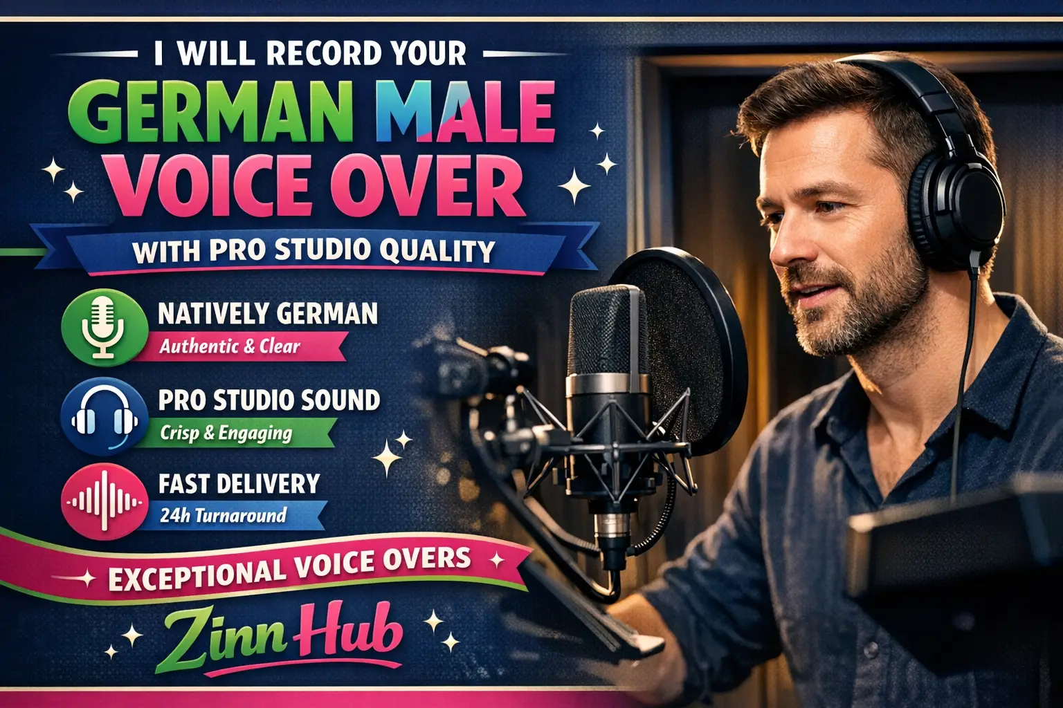 Record Your German Male Voice Over With Pro Studio Quality 1 Record Your German Male Voice Over With Pro Studio Quality