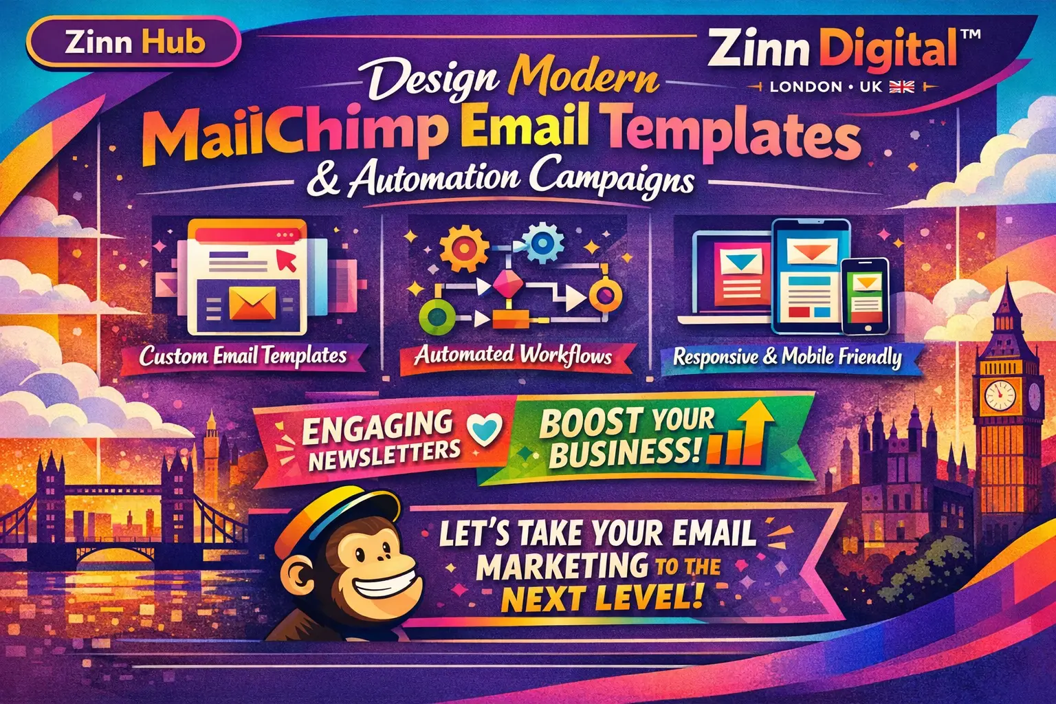 Design Modern Mailchimp Email Template, Newsletter Automation &Amp; Campaigns 1 Design Modern Mailchimp Email Template