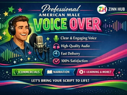 record an american male voice over