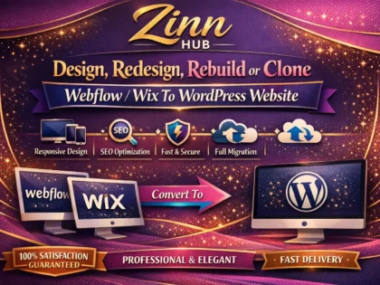 Design Redesign Rebuild Or Clone Convert Webflow Wix To Wordpress Website