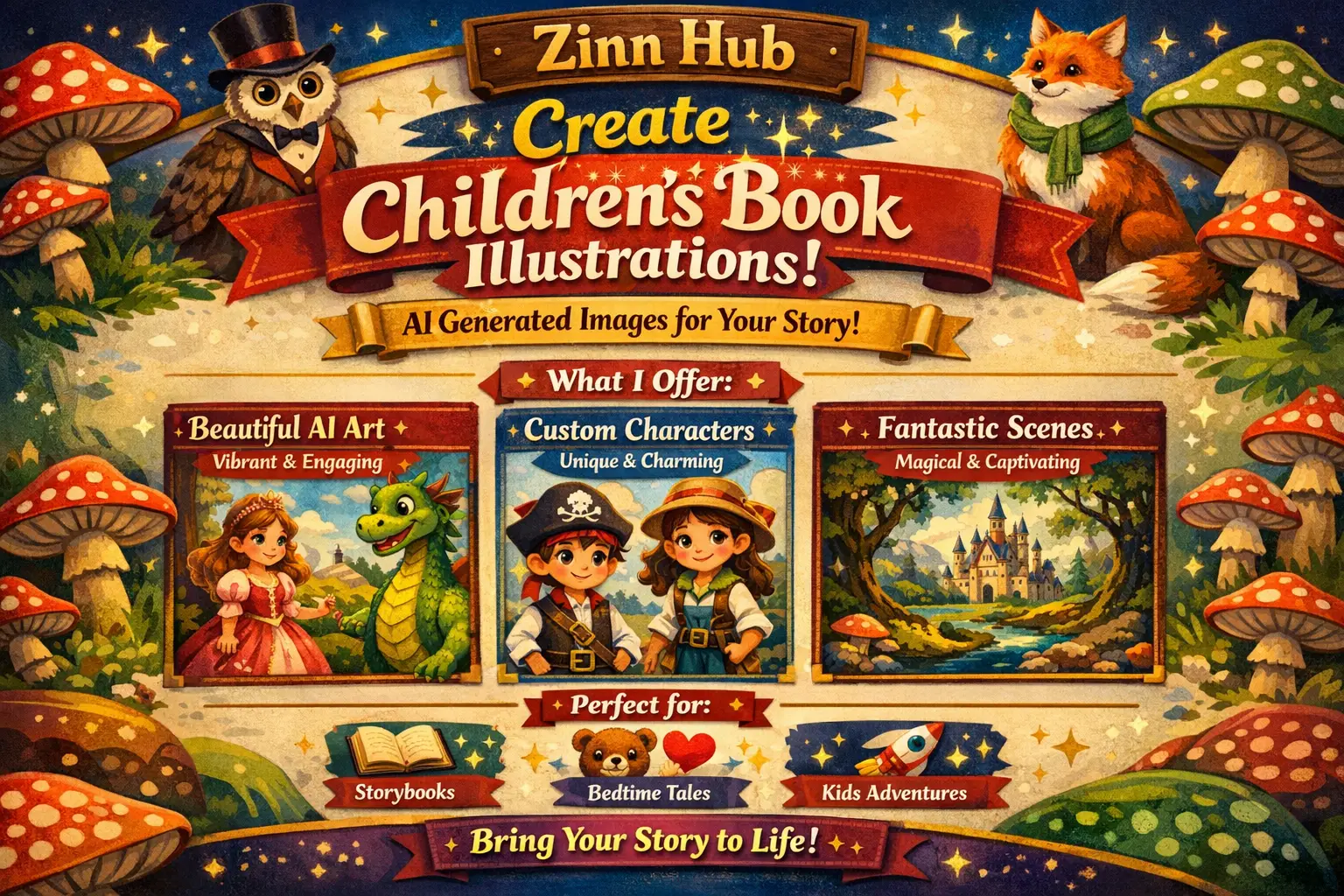 Make A Children Book Illustration Ai Generated Images 1 Make A Children Book Illustration Ai Generated Images