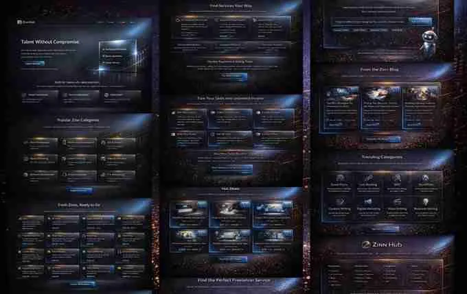 Zinn Hub Landing Page Concept By Temi_Ui - Secondary View