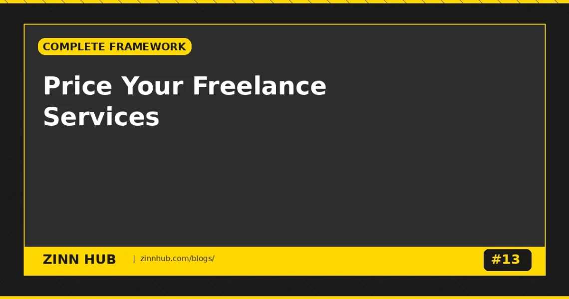 How To Price Your Freelance Services: The Complete Framework - Zinn Hub Blog