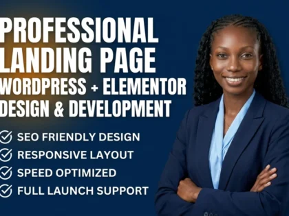 I will build a premium, responsive WordPress landing page using Elementor Pro