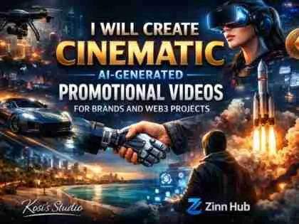 I will create cinematic AI-generated promotional videos for brands and Web3 projects