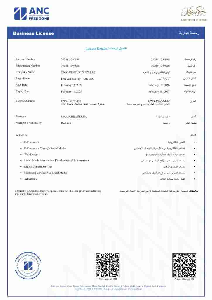 Trade License of Customer