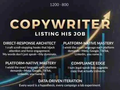 Direct-Response Ad Copywriter | Scaling Brands with High-ROAS Copy