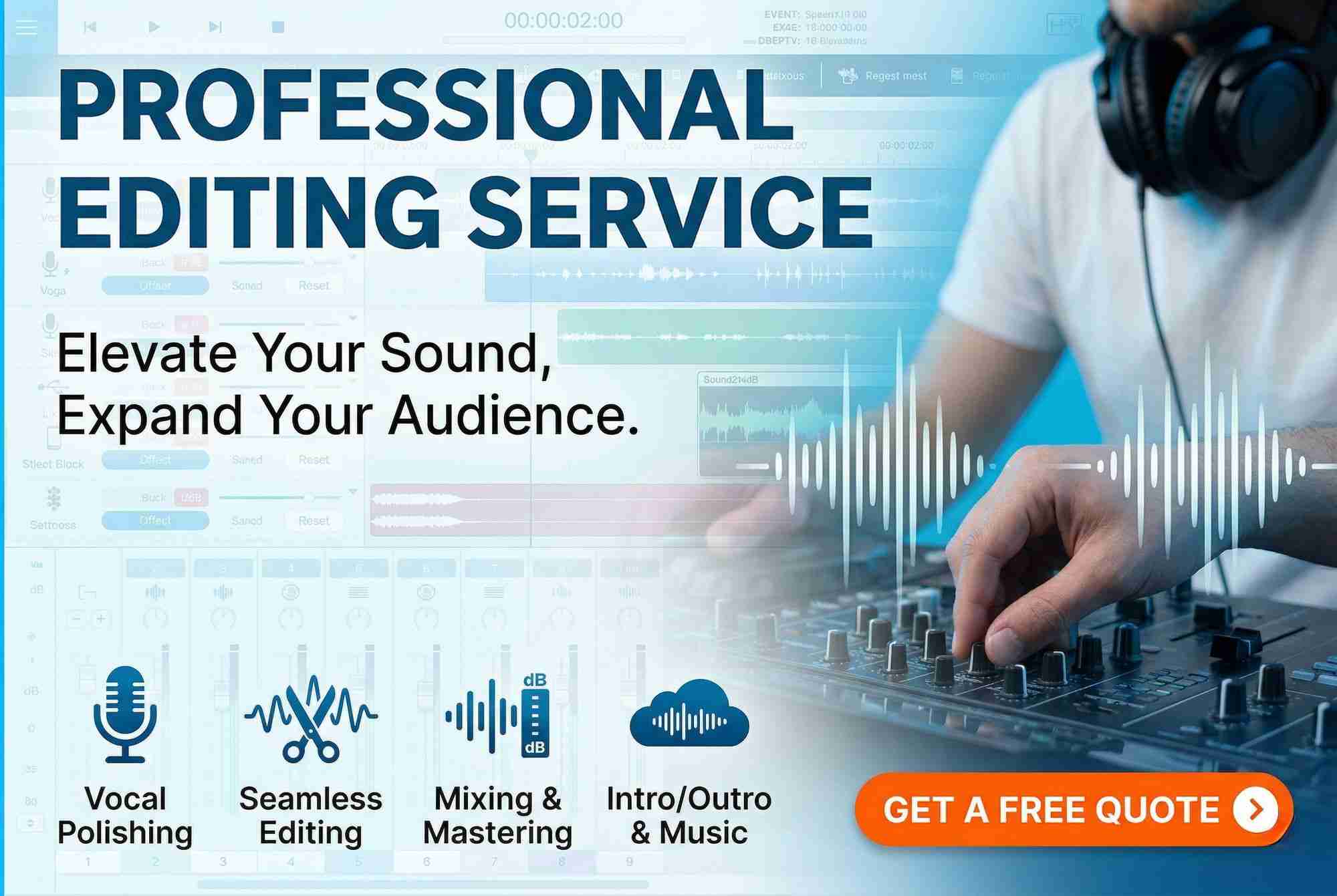 I Will Edit Your Podcast For Clean, Clear &Amp; Professional Sound 1 I Will Edit Your Podcast For Clean, Clear &Amp; Professional Sound