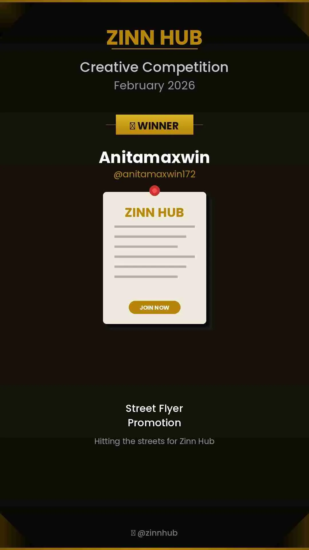 Zinn Hub Street Flyer Promotion By Anitamaxwin