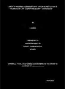 Academic Research Writing - Sea Security and Crime Prevention.