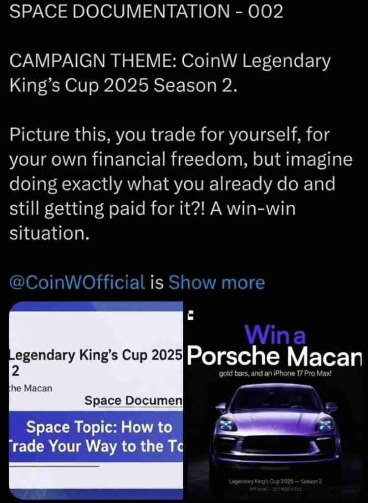 CoinW Space Documentation.