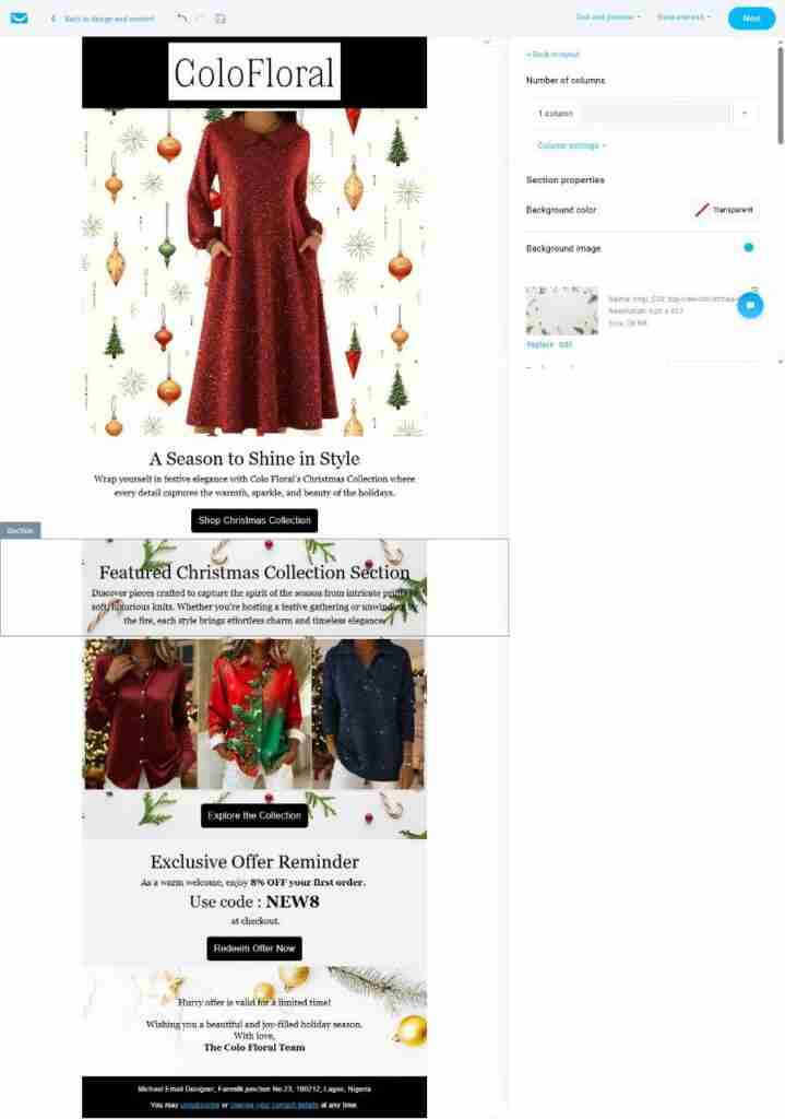 Christmas Collections Promo For Colofloral Shopify Store