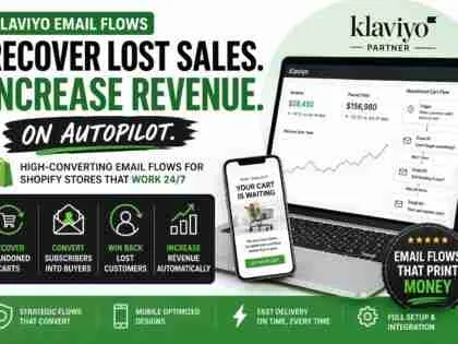 I will Set Up High-Converting Klaviyo Flows That Recover Lost Shopify Sales Automatically