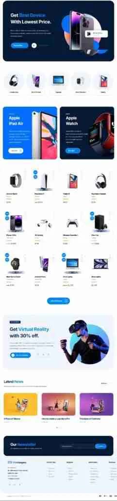 Premium Gadget Store web design
