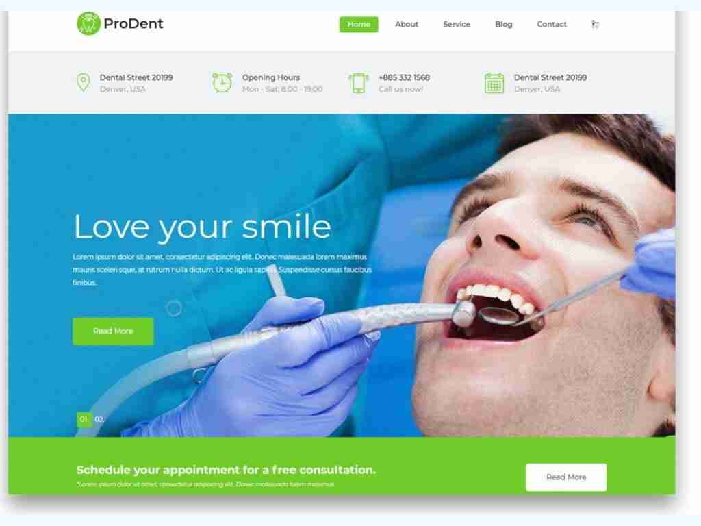 dental website design