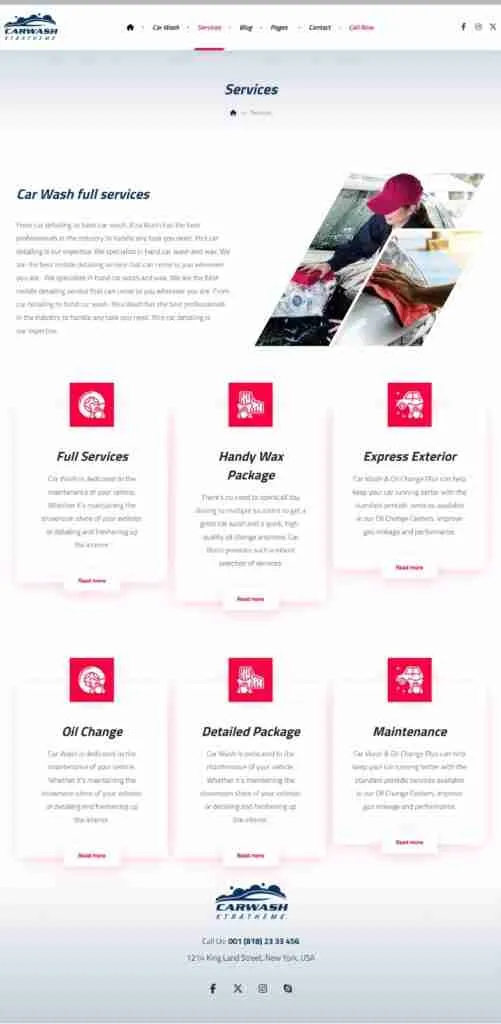 Website Design for Car wash owner