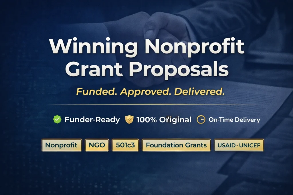 I will write a winning nonprofit grant proposal for funding approval and award