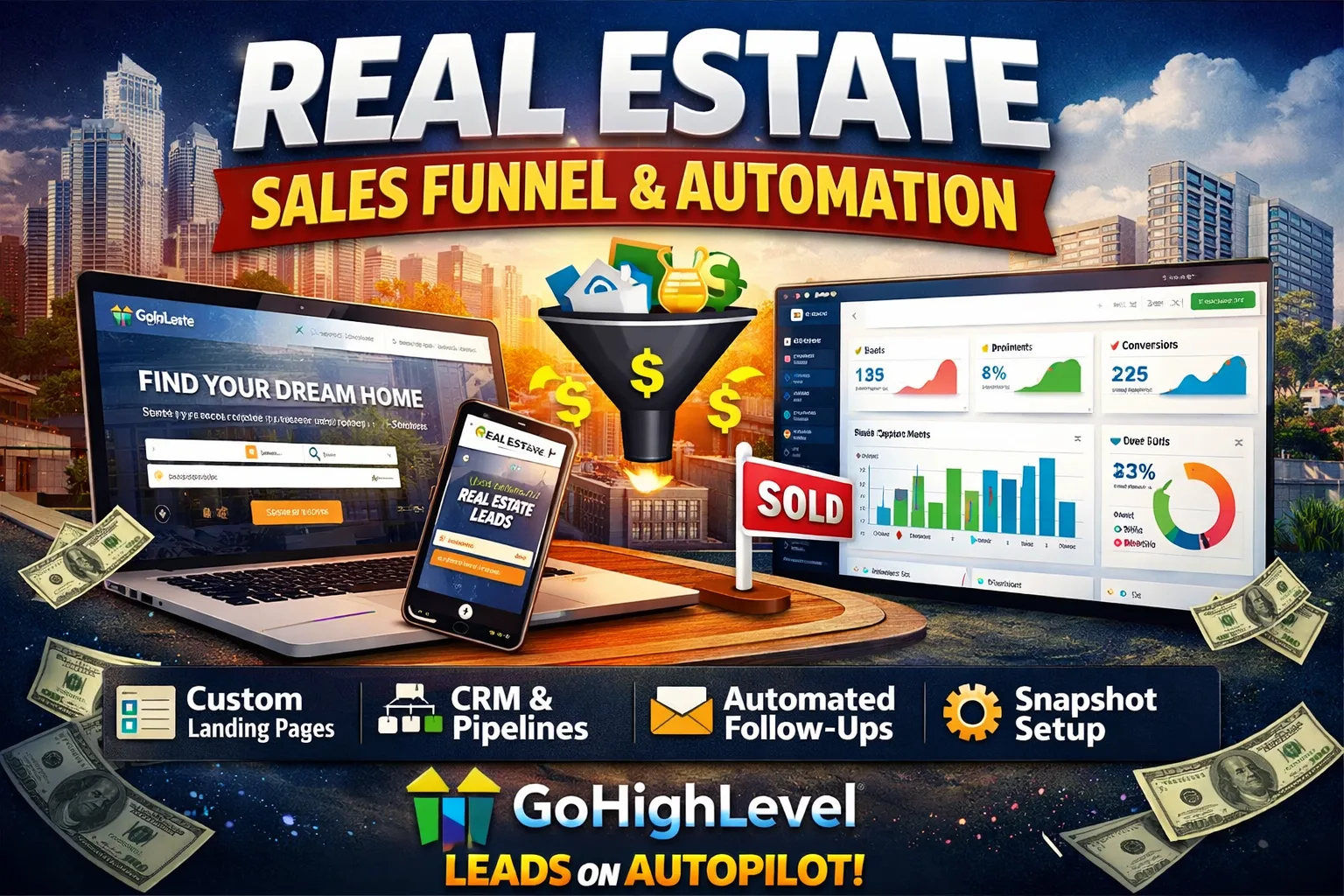 I Will Build Gohighlevel Landing Page Sales Funnel Ghl Snapshot Automation Dashboard Customize For Real Estate Agency 1 I Will Build Gohighlevel Landing Page Sales Funnel Ghl Snapshot Automation Dashboard Customize For Real Estate Agency