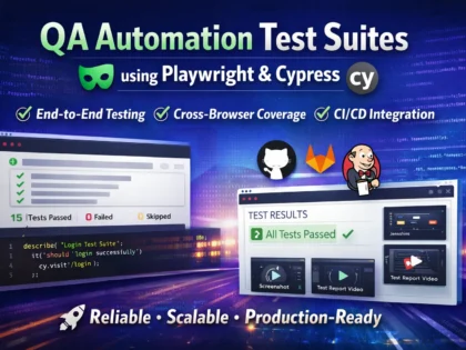 I will build robust QA automation test suites using Playwright & Cypress for web apps