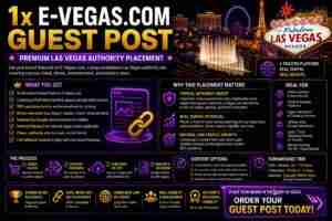 1x E-Vegas.com Guest Post | Premium Las Vegas Authority Placement