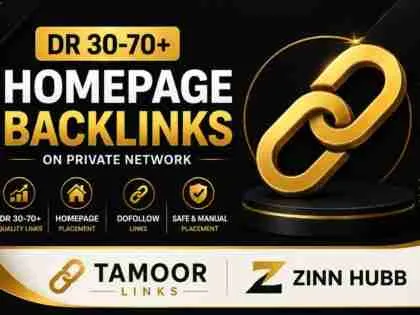 I will build DR 30–70+ homepage backlinks on a private network