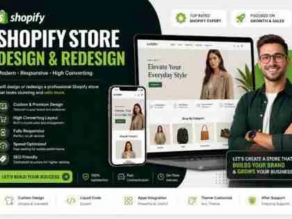 I will design a modern and high-converting Shopify store for your business