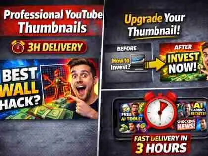 I will design professional YouTube thumbnails optimized for high CTR