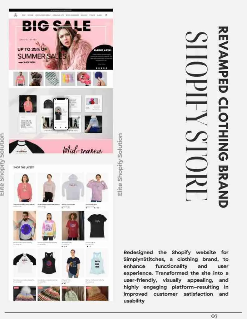 REVAMPED CLOTHING BRAND . SHOPIFY STORE