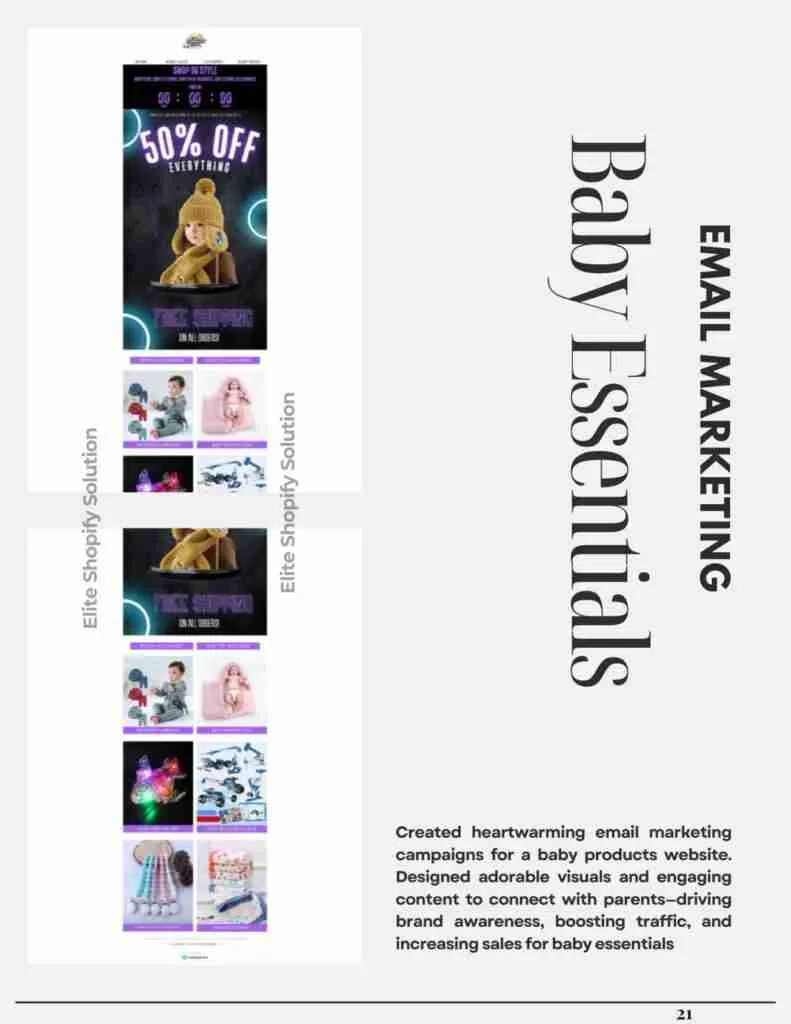 Email Marketing . Baby Essentials