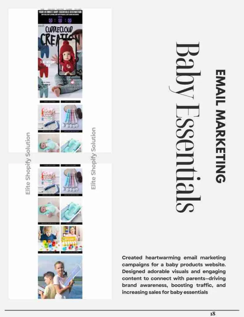 Email Marketing . Baby Essentials
