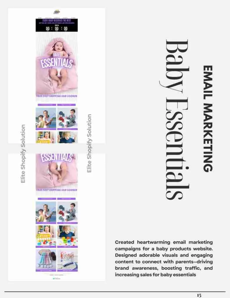 Email Marketing . Baby Essentials