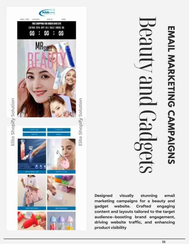 Email Marketing Campaigns. Beauty and Gadgets