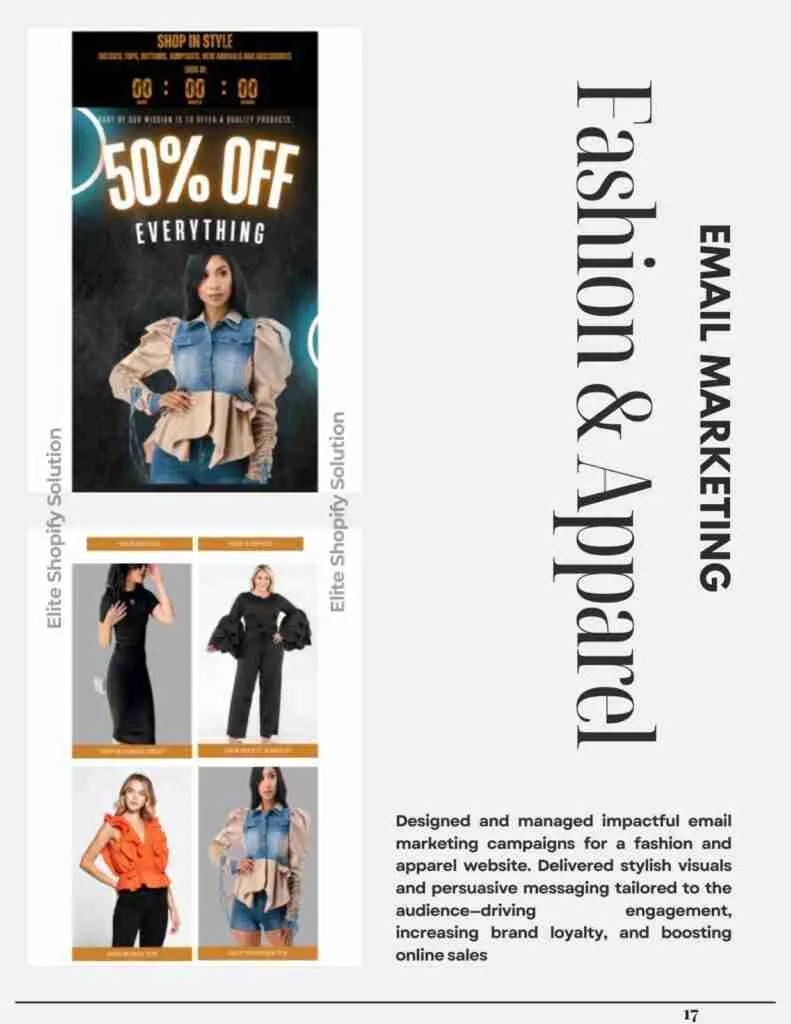 Email marketing . Fashion & Apparel