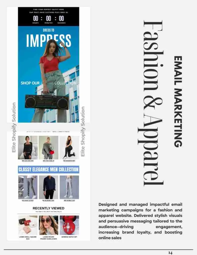 Email marketing . Fashion & Apparel