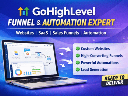I will build a complete GoHighLevel CRM, sales funnel, and marketing automation system