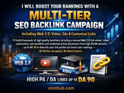 I Will Boost Your Rankings With A Multi-Tier Seo Backlink Campaign Including Web 2.0, Video, Edu &Amp; Contextual Links