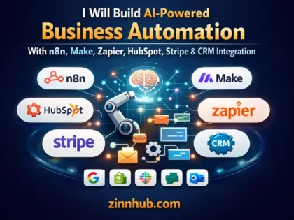 I Will Build AI-Powered Business Automation With n8n, Make, Zapier, HubSpot, Stripe & CRM Integration