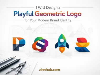 I Will Design a Playful Geometric Logo for Your Modern Brand Identity